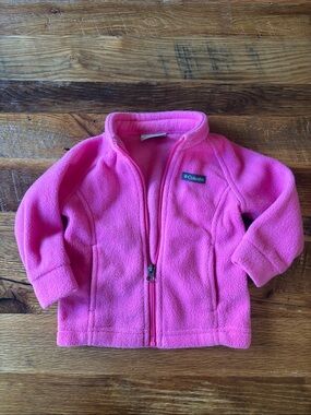 Columbia Kids Pink Fleece Jacket - Zip Front size 12-18 months